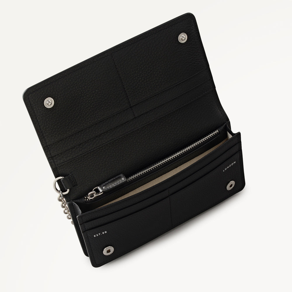 Chester Row Leather Large Bifold Wallet in Silver - 112110