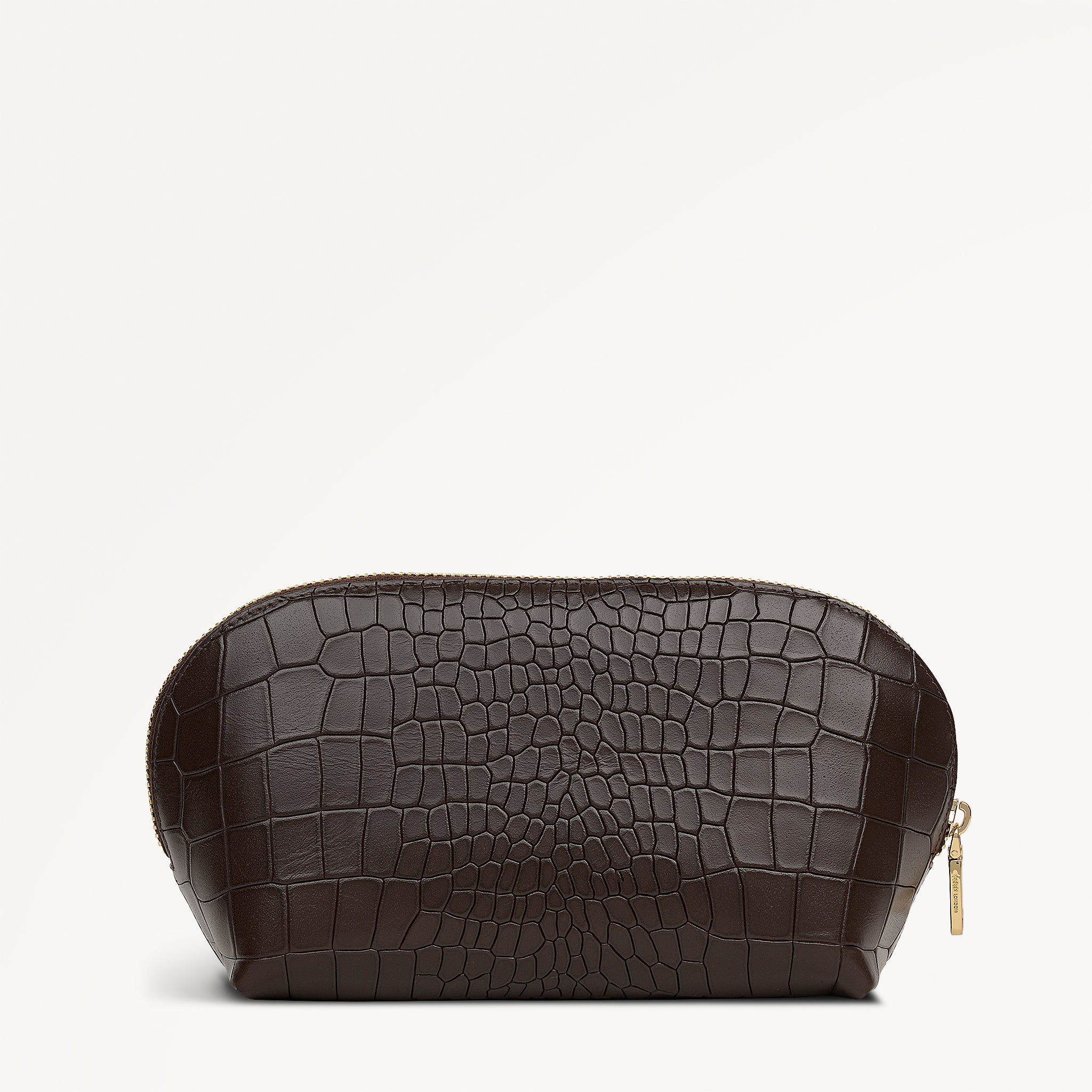 Commute Street Leather Medium  Cosmetic Pouch in Dark Oak - 112114