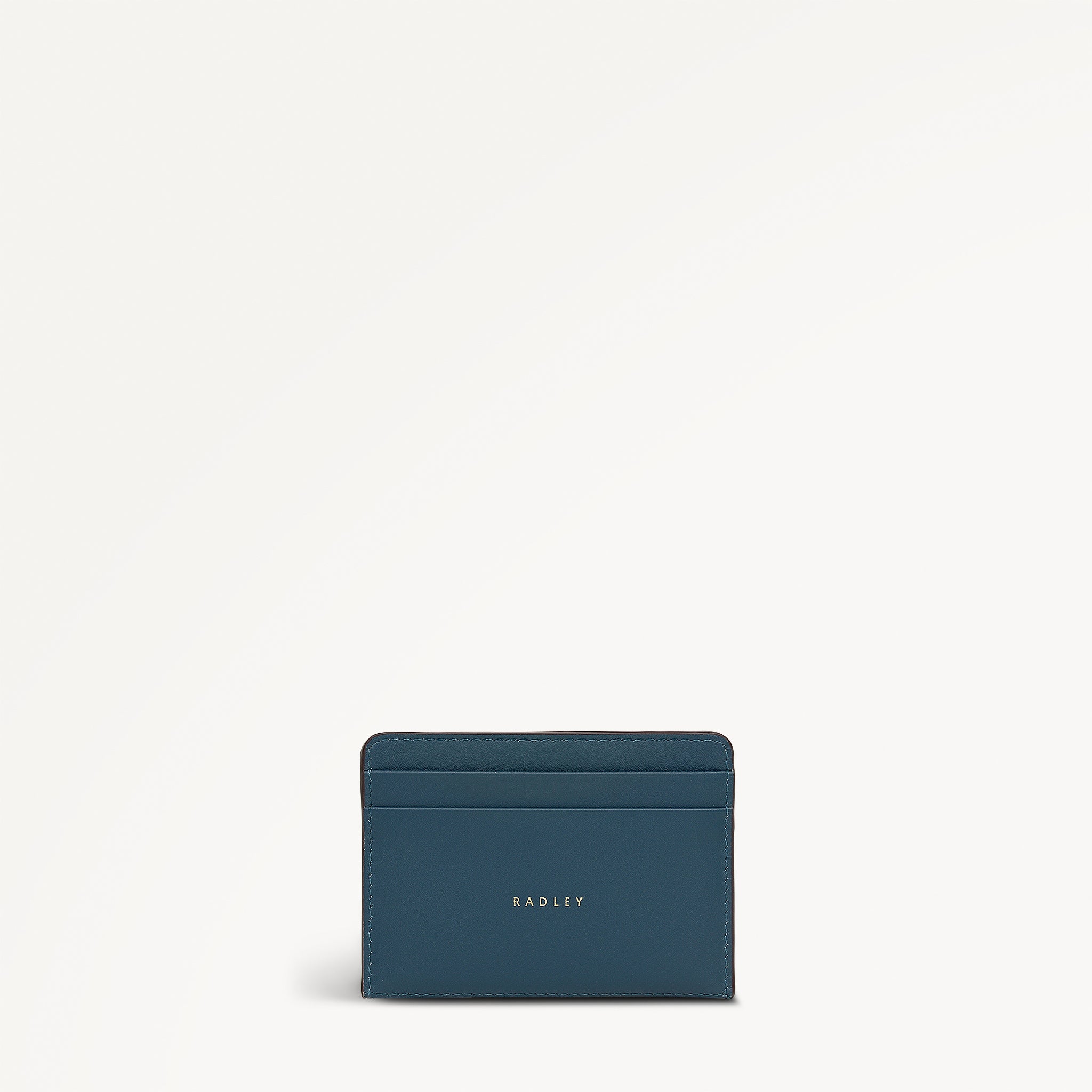 An Ice Day Leather Small  Card Holder in Teal - 112120