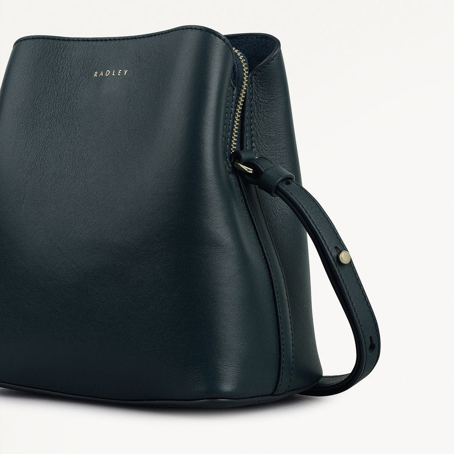 Dukes Place Leather Small Compartment Cross Body Bag in Teal - 112123