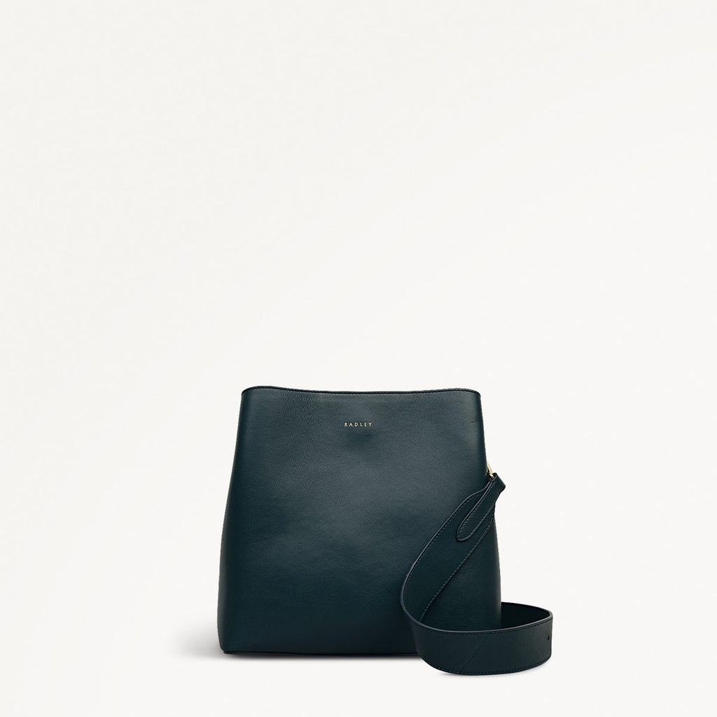 Dukes Place Leather Medium Compartment Cross Body Bag in Teal - 112124