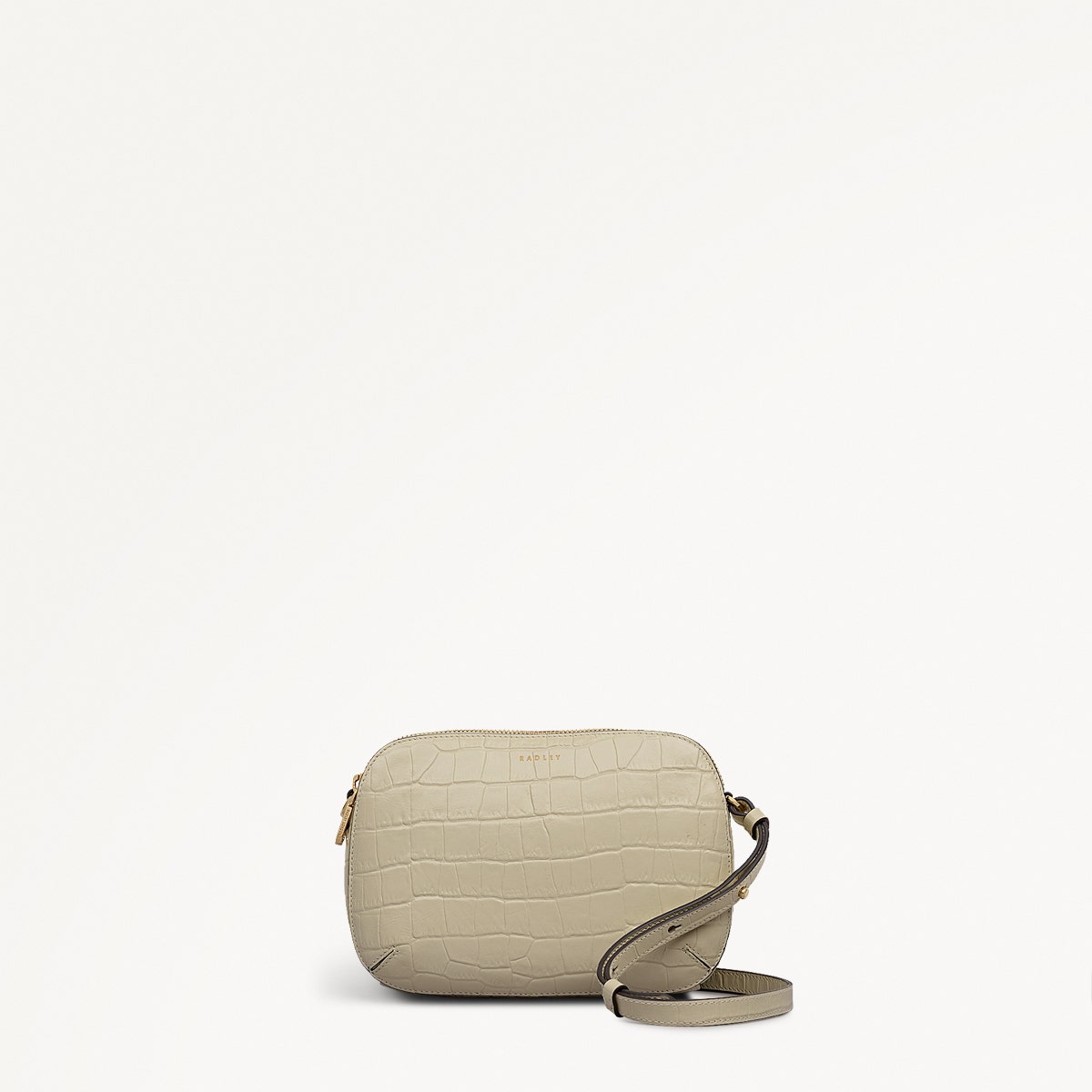 Dukes Place - Faux Croc Medium Ziptop Cross Body Bag - RHE11801