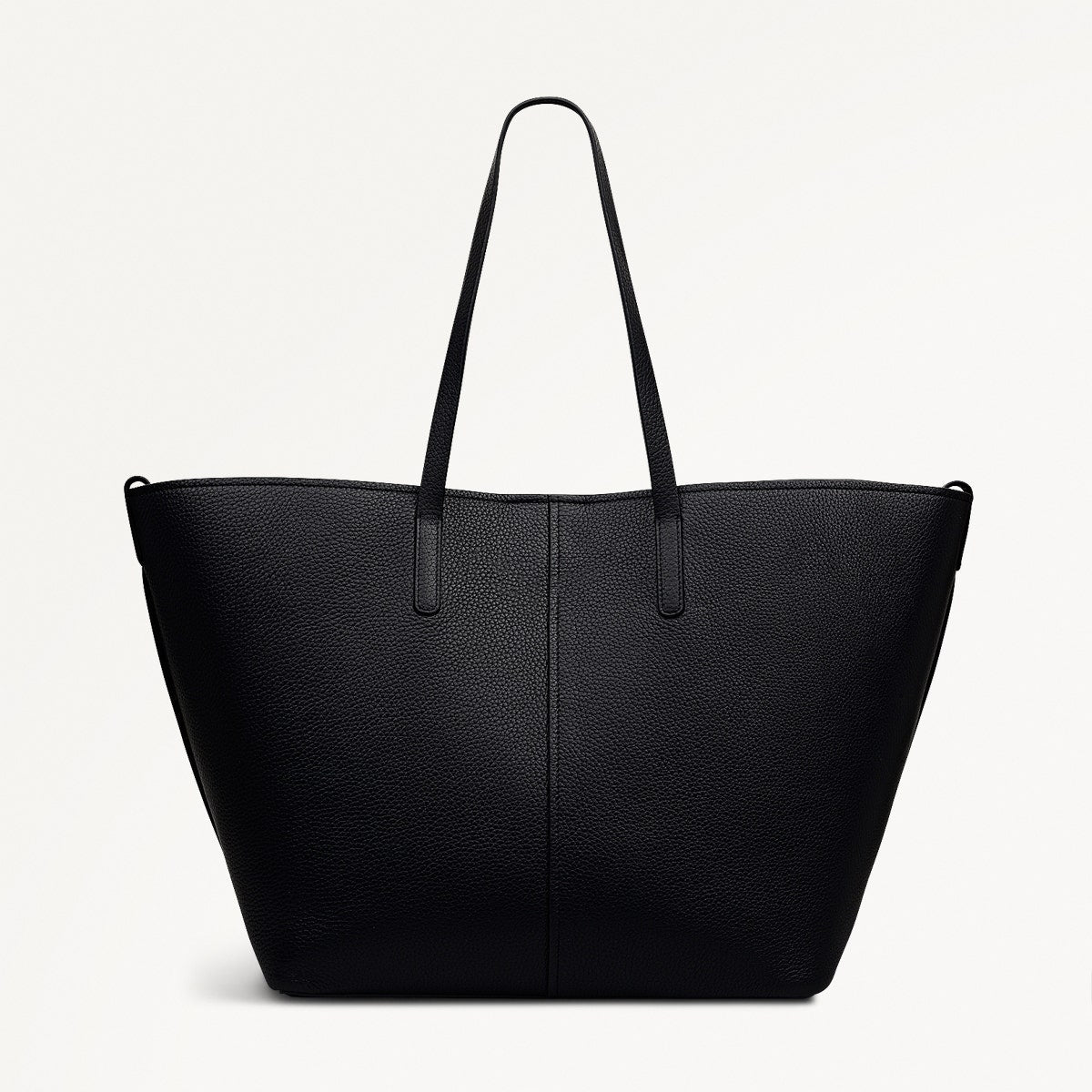 Dukes Place Leather Large Open Top Tote Bag in Black - 112133