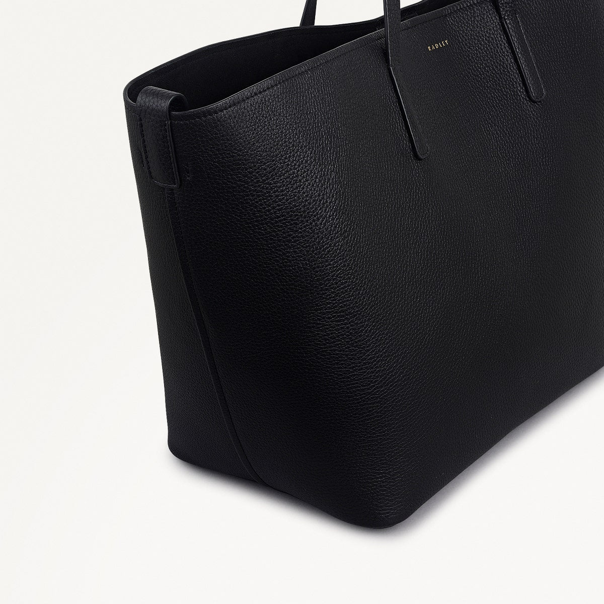 Dukes Place Leather Large Open Top Tote Bag in Black - 112133