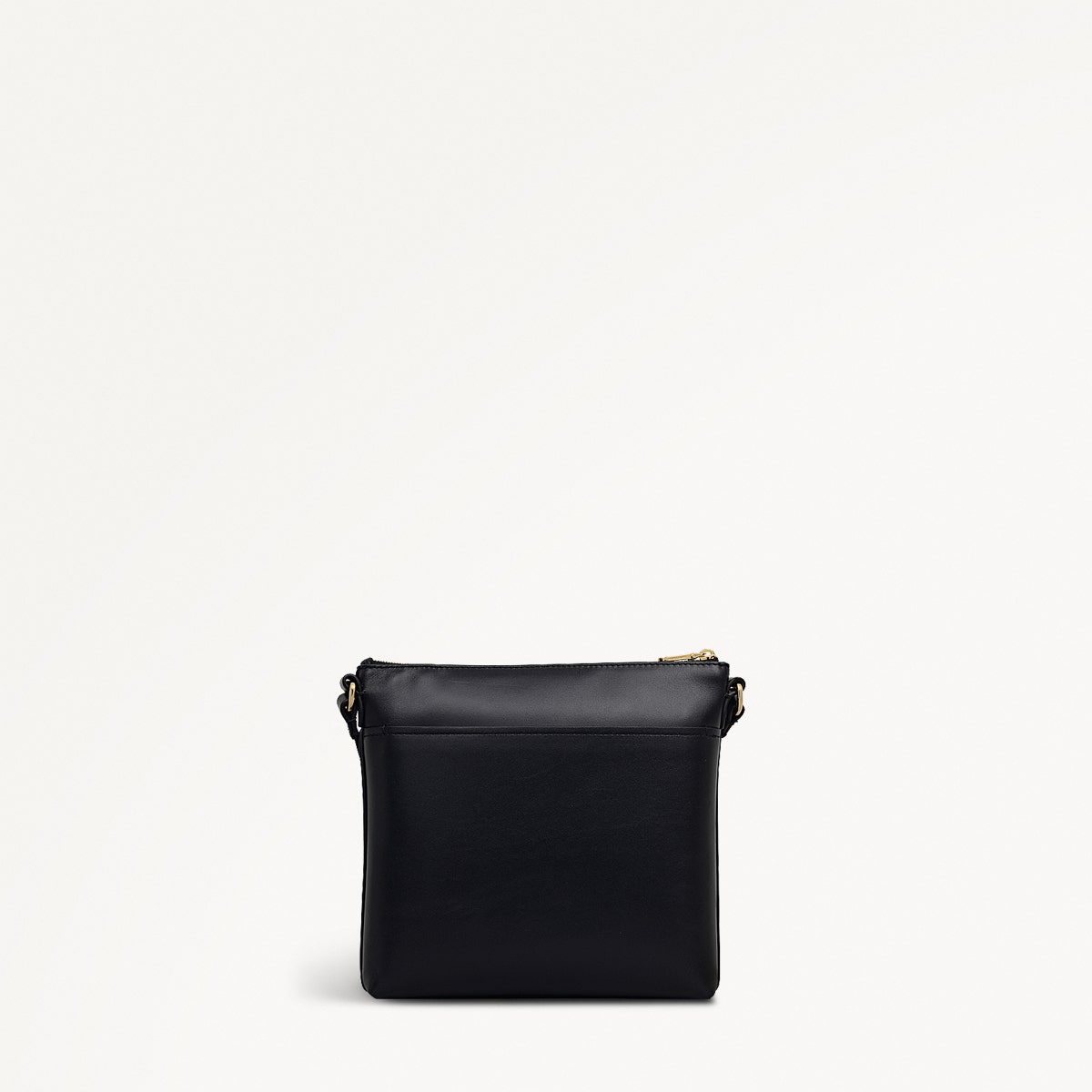 Pockets Leather Small Ziptop NS Cross Body Bag in Black - 112146