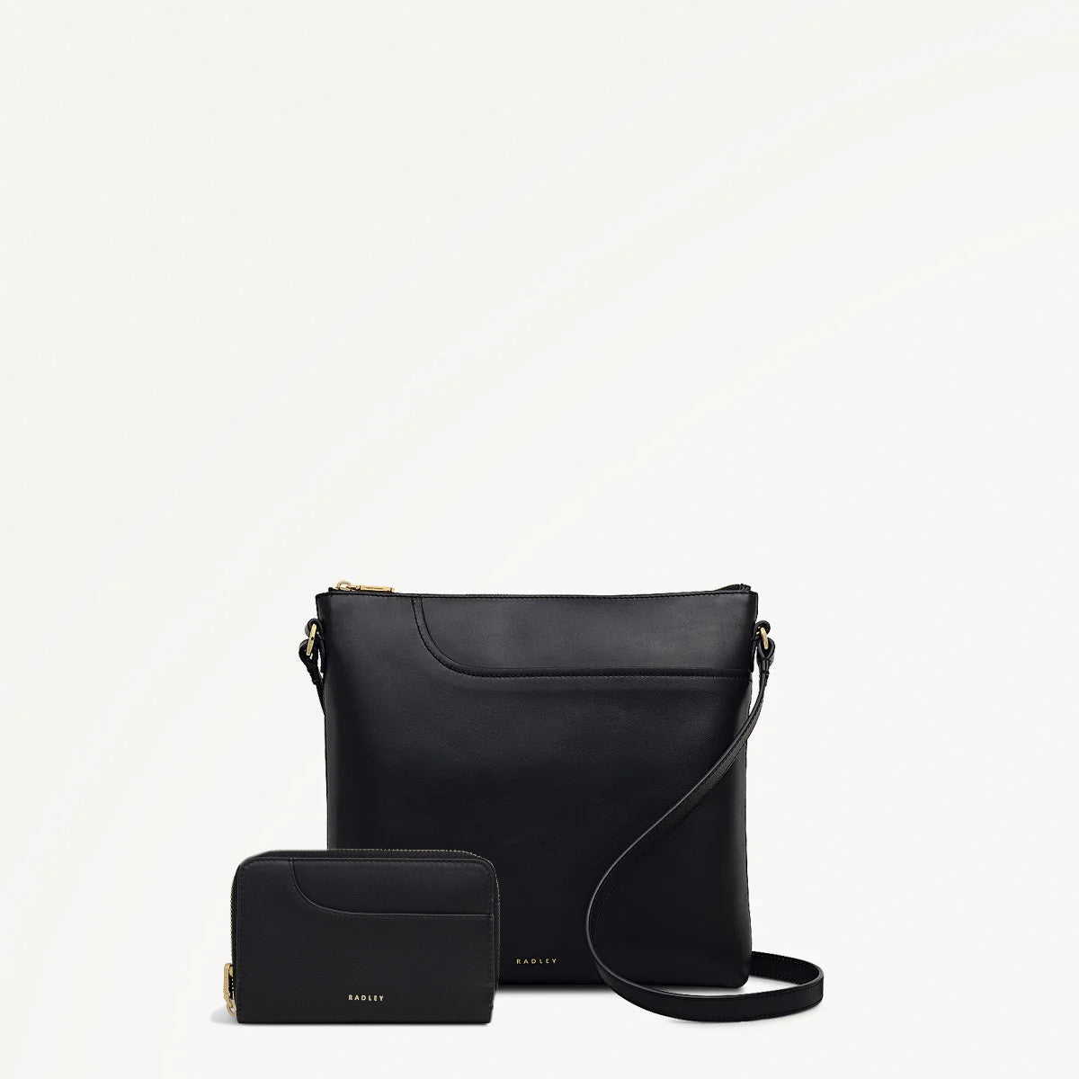 Pockets Large Ziptop Cross Body Bag and Purse Bundle