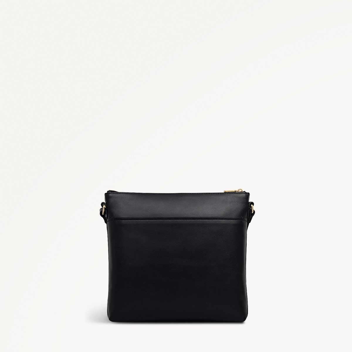 Pockets Leather Large Ziptop NS Cross Body Bag in Black - 112147