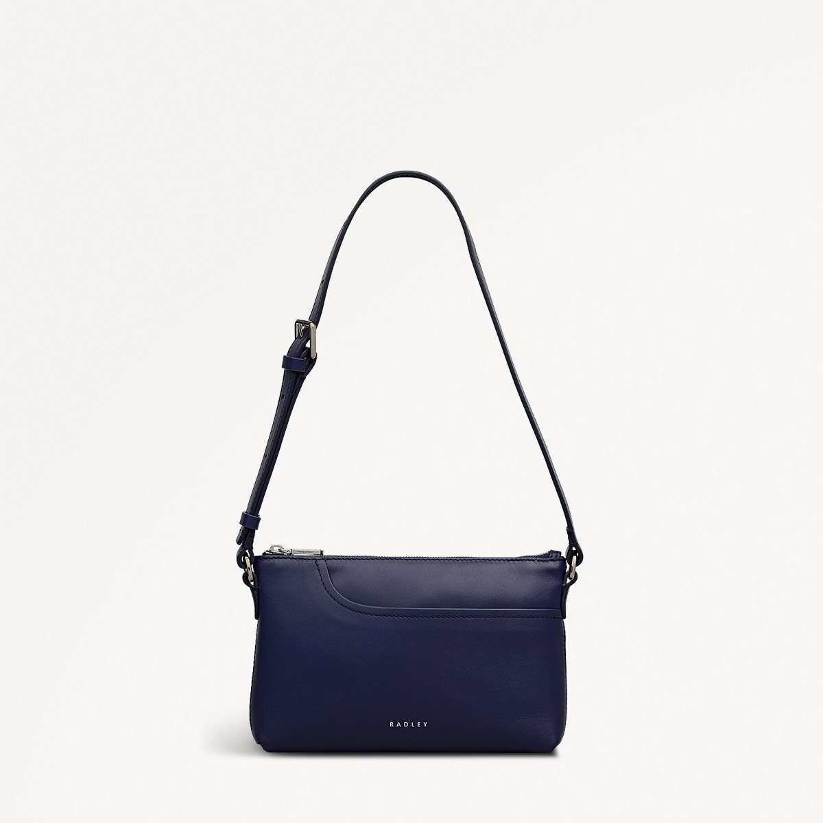 Pockets Leather Mini Ziptop Ew Shoulder Bag in Evenfall - 112148