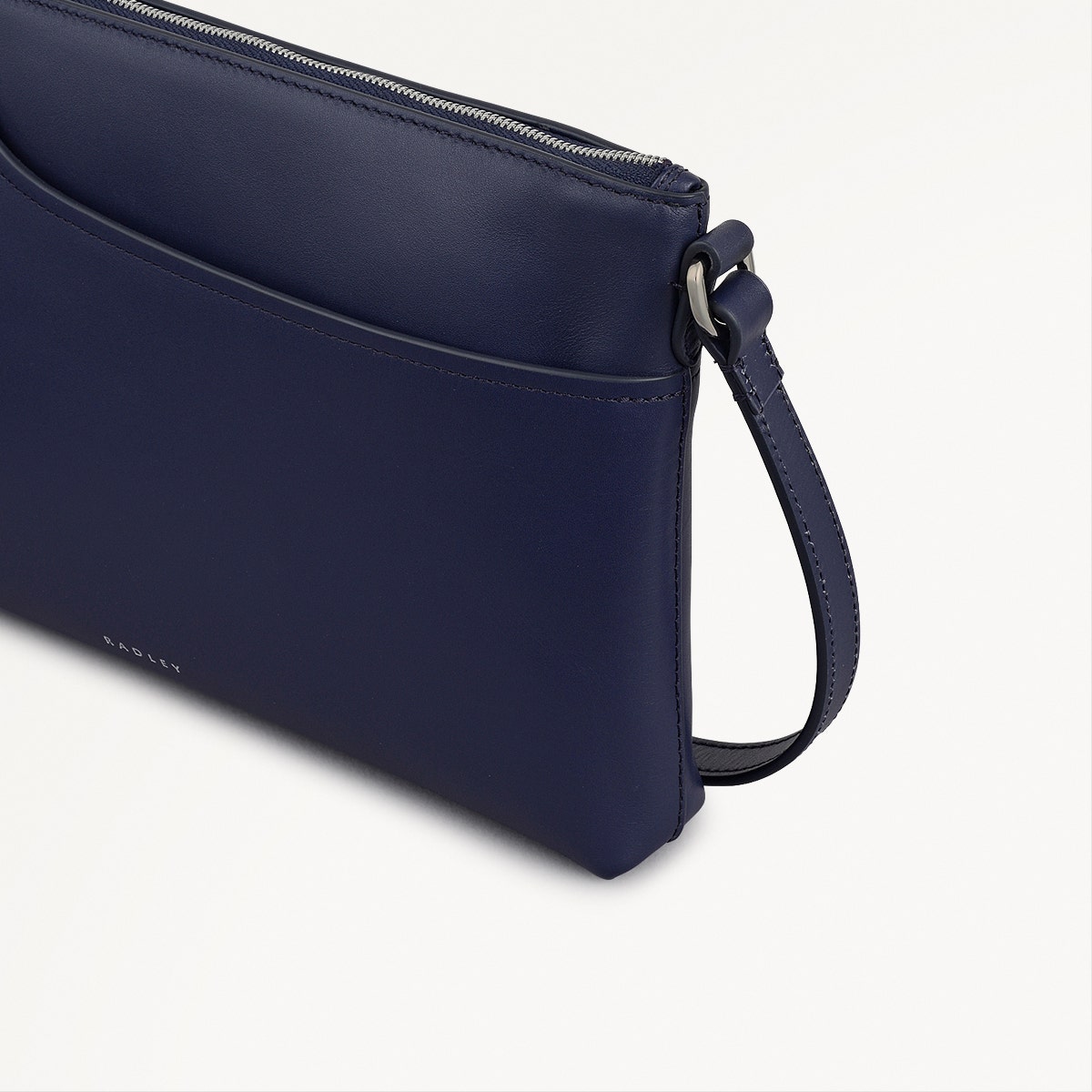 Pockets Leather Medium Ziptop EW Cross Body Bag in Evenfall - 112149