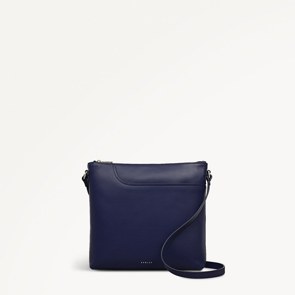 Pockets Leather Large Ziptop Ns Cross Body Bag in Evenfall - 112151