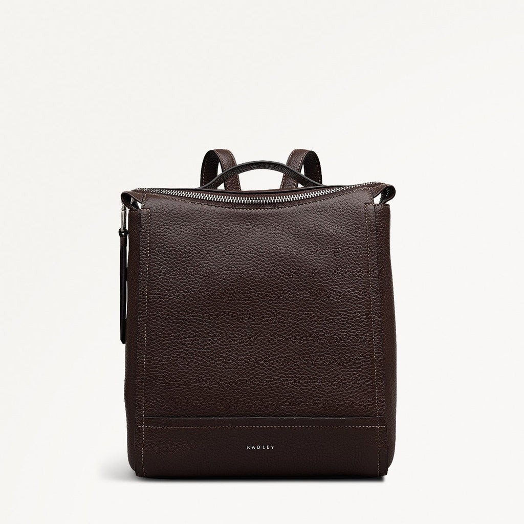 Oak Street Small Ziptop Backpack in Dark Oak - 112161