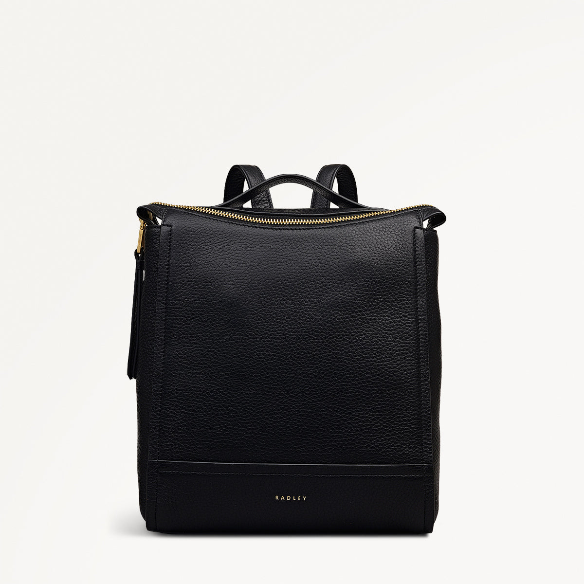 Oak Street Leather Small Ziptop Backpack in Black - 112162