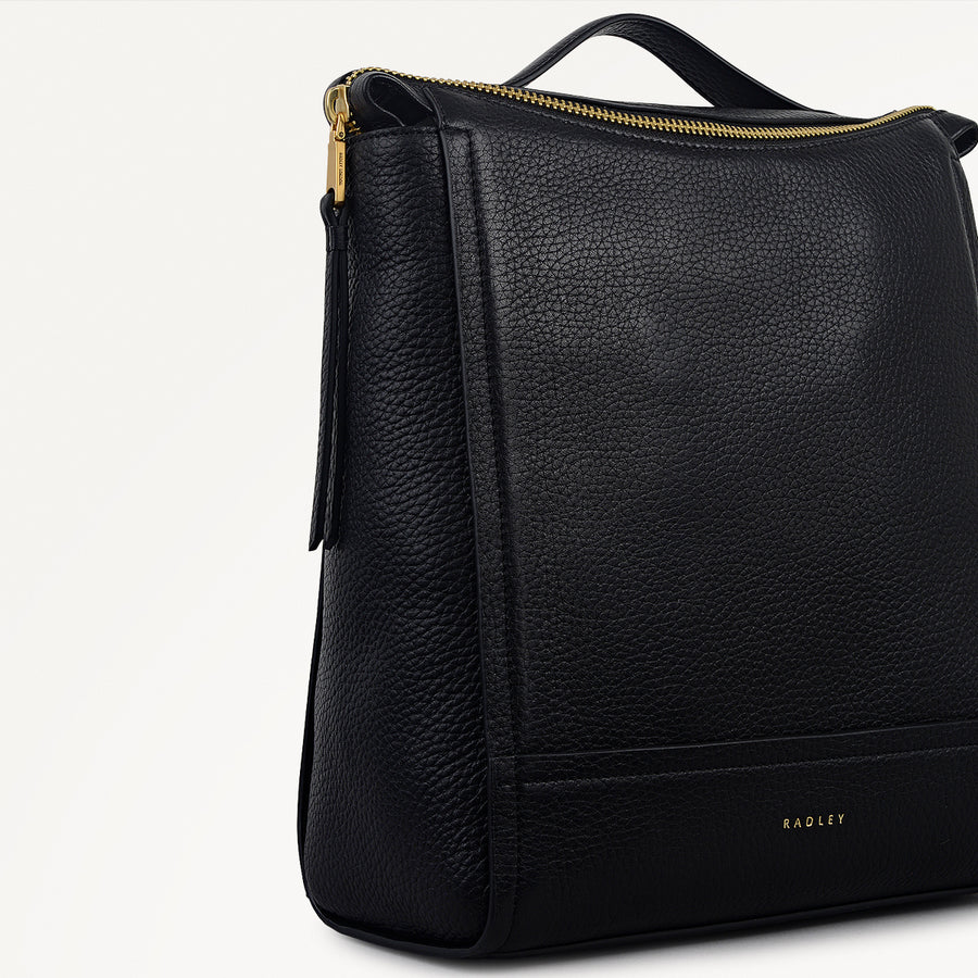 Oak Street Small Ziptop Backpack Black - 112162