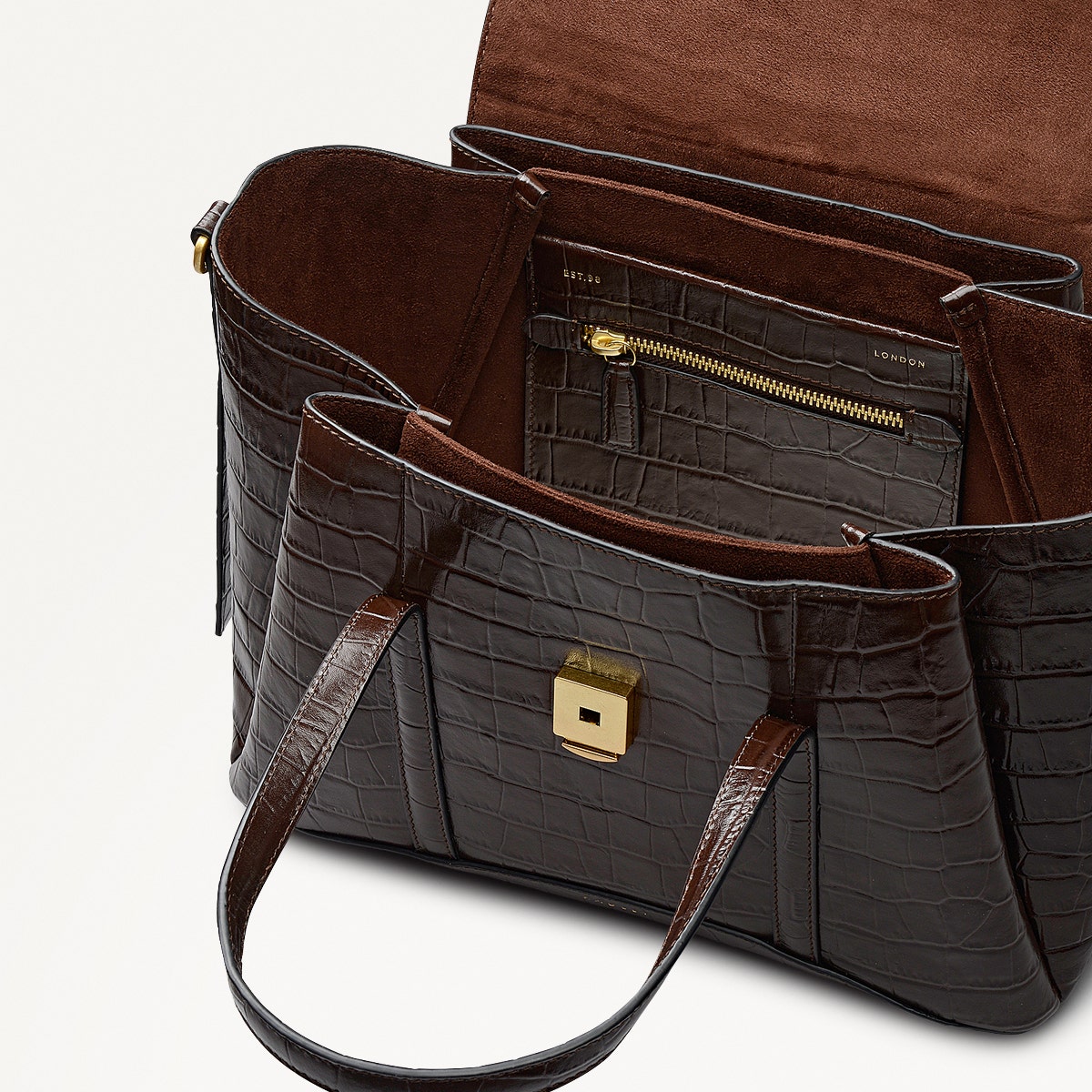 Dark Oak Medium Flapover Grab Bag | The Chancery AW25 | Radley London