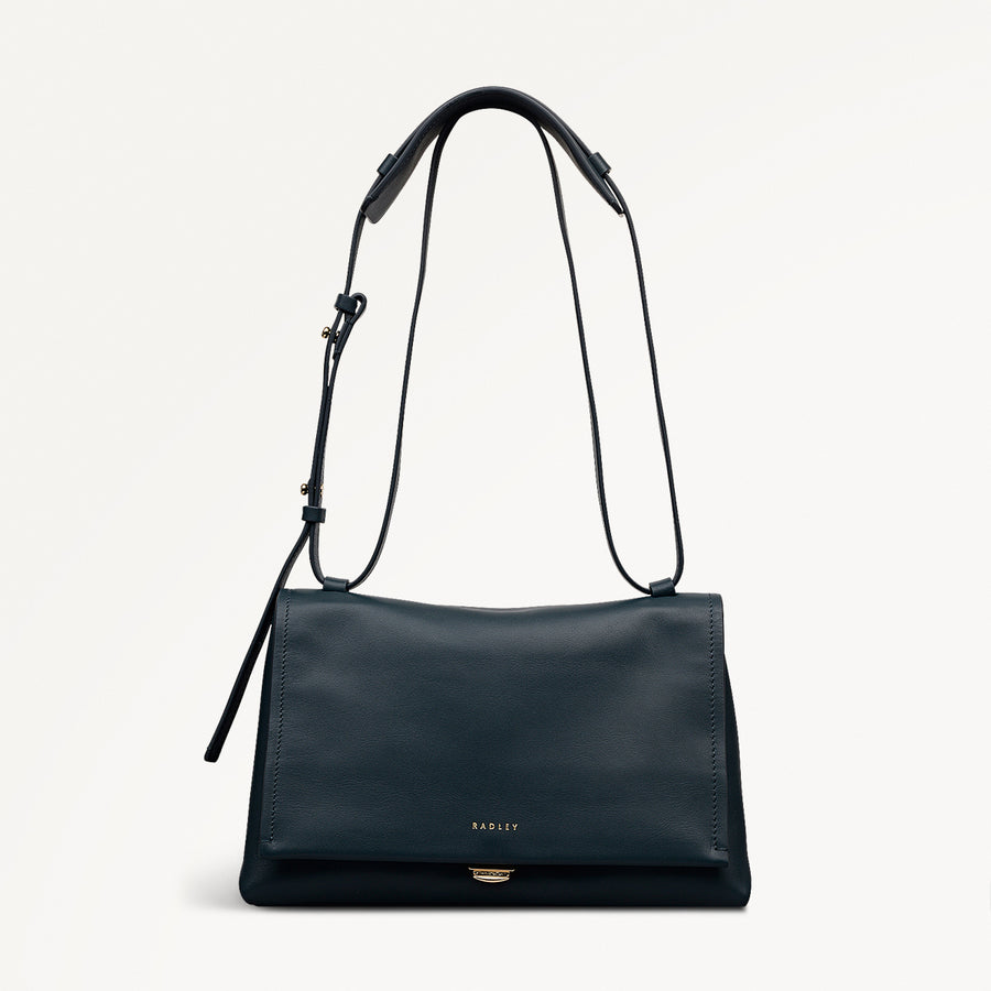 Mercer Street Leather Medium Flapover Shoulder Bag - RHE15901