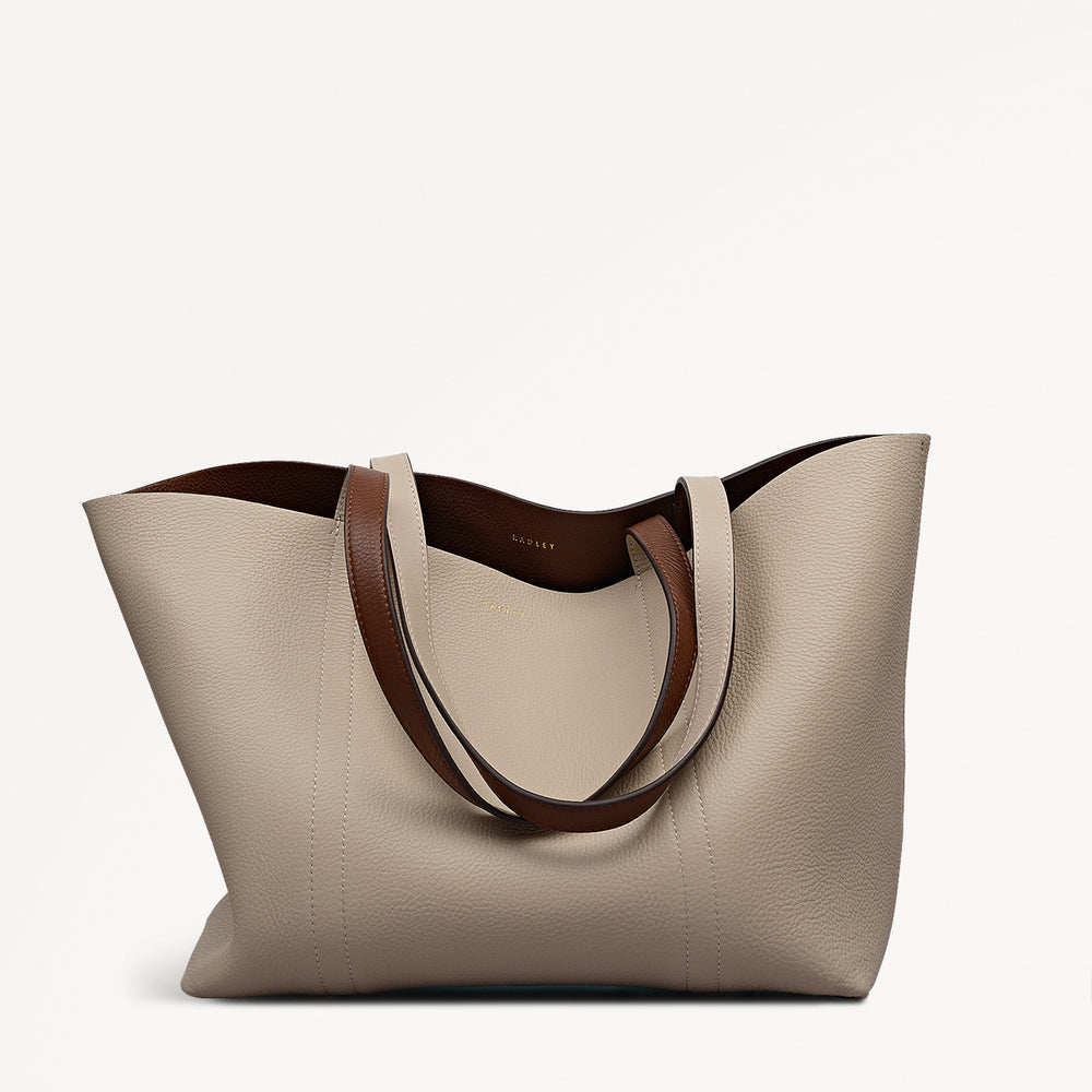 Hanbury Row Large Open Top Tote Bag in Chocolate - 112183