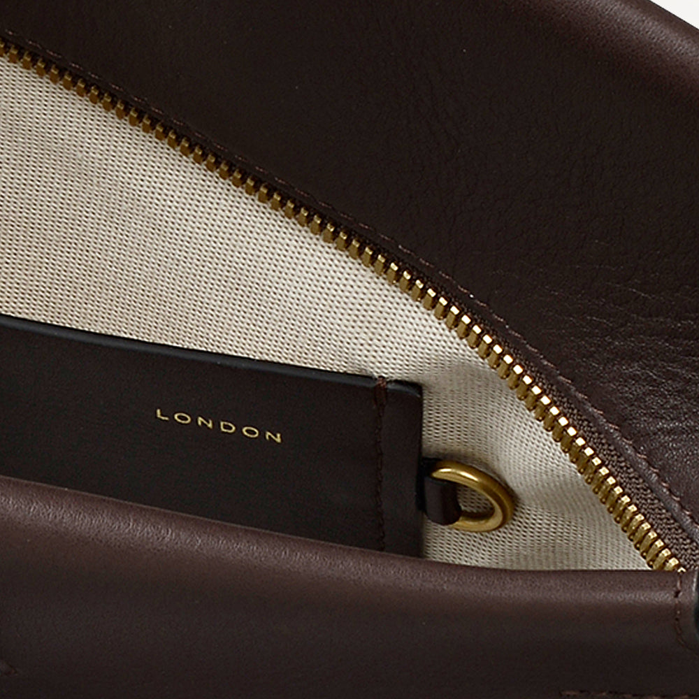 The Christina Large Ziptop Shoulder Dark Oak  - 112196