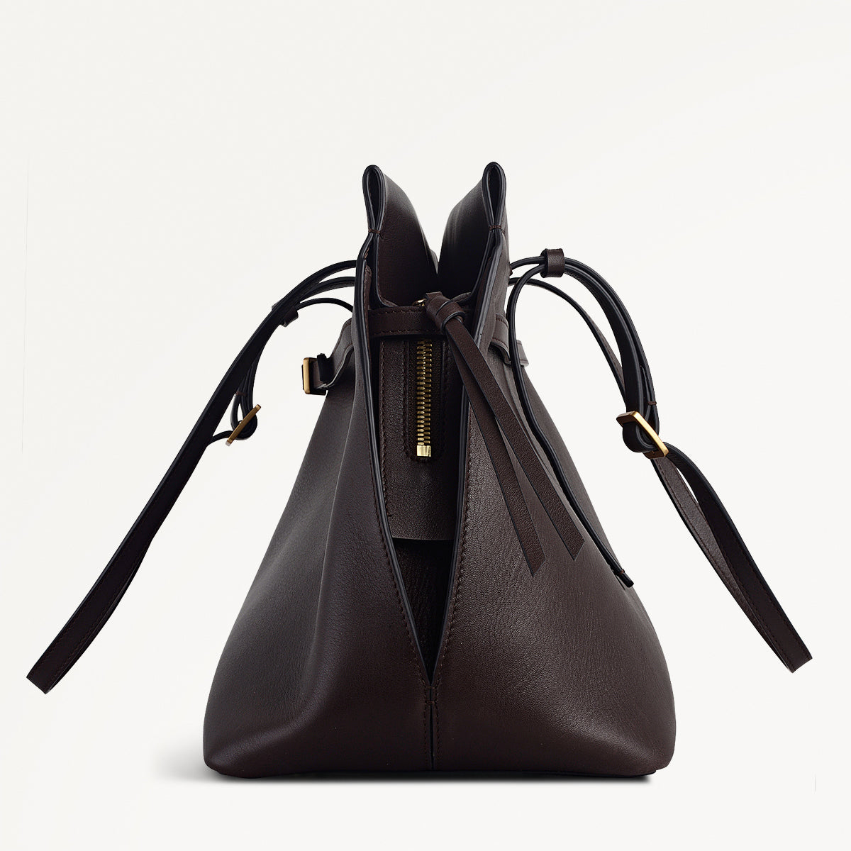 The Christina Large Ziptop Shoulder Dark Oak  - 112196
