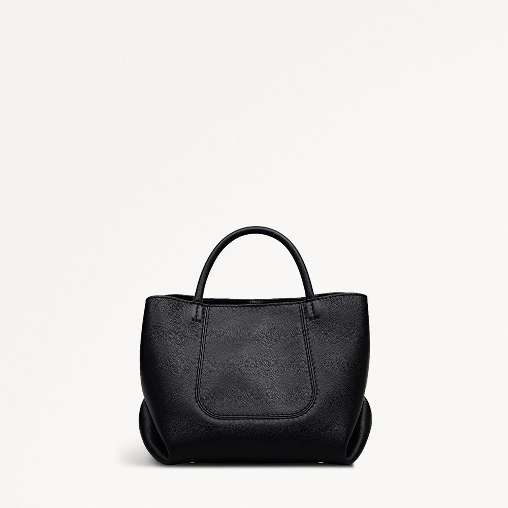 The Compton Small Ziptop Grab Bag in Black - 112199