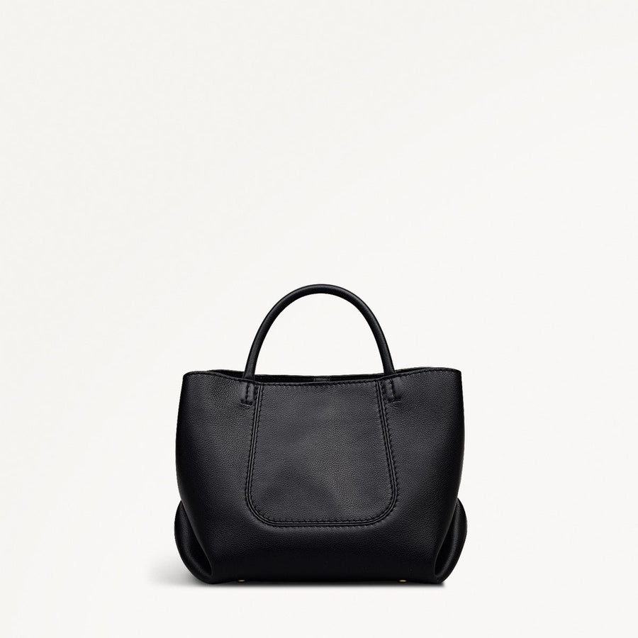 The Compton Small Ziptop Grab Bag in Black - 112199