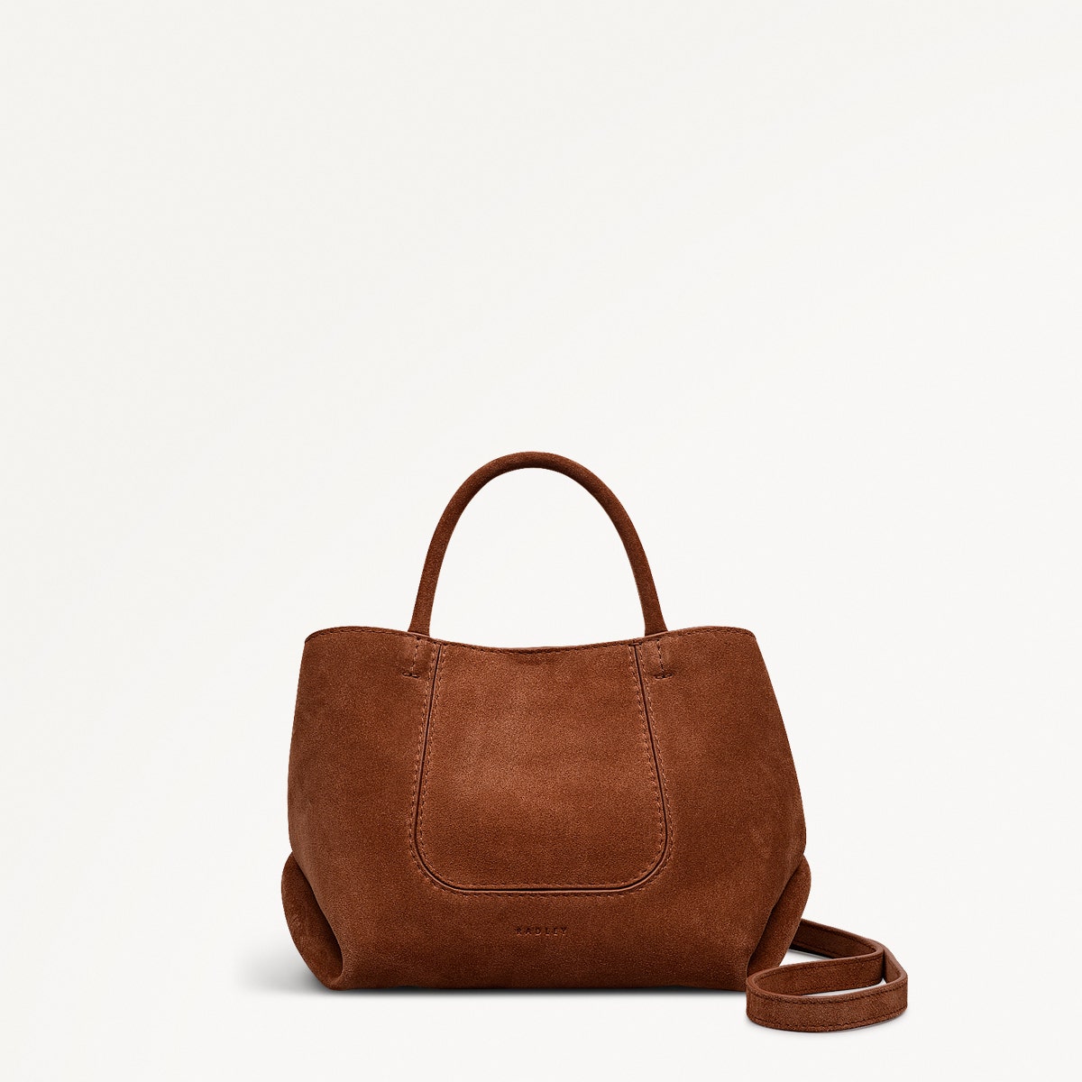 Compton Suede Small Ziptop Grab Bag
