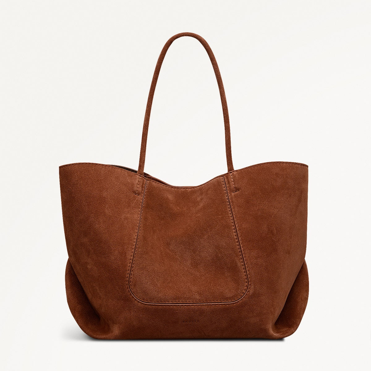 Compton Suede Medium Ziptop Shoulder Bag
