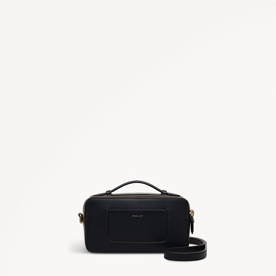 Calvert Road Leather Zip Around Cross Body Bag in Black - 112203
