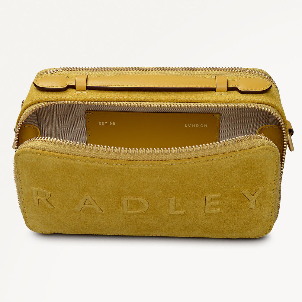 Calvert Road Leather Zip Around Cross Body Bag in Ochre - 112205