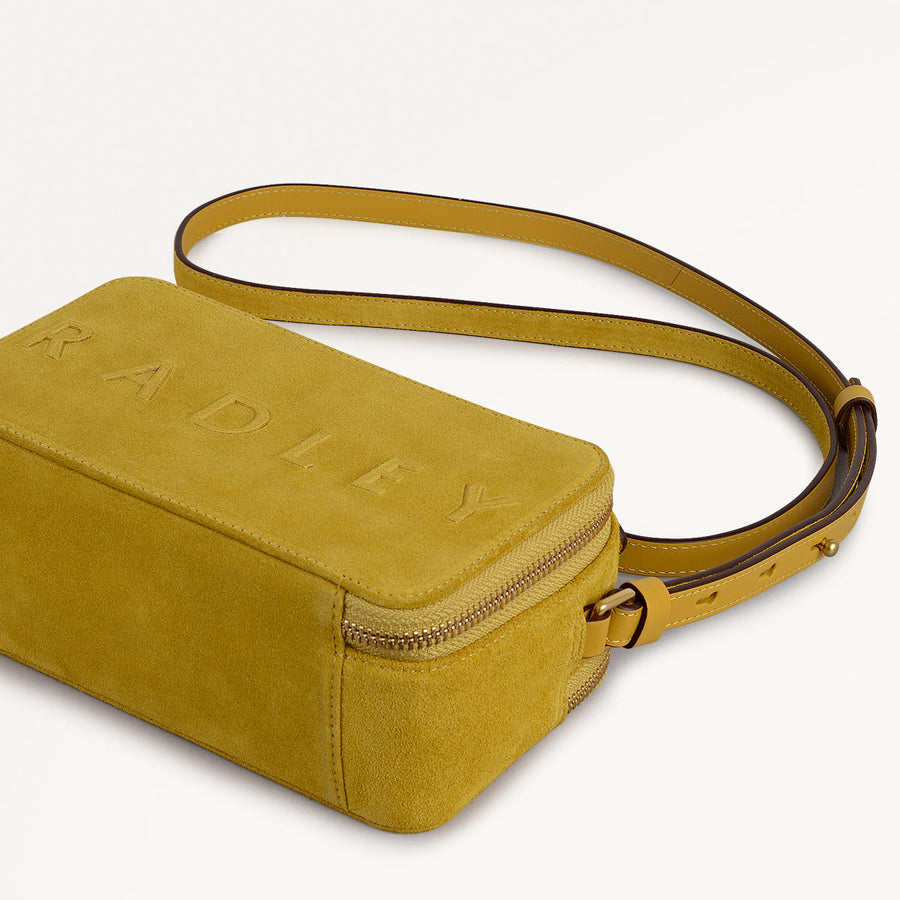 Calvert Road Leather Zip Around Cross Body Bag in Ochre - 112205