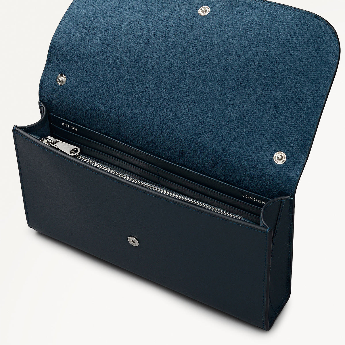 The Rathbone Leather Small Flapover Cross Body Bag in Teal - 112206