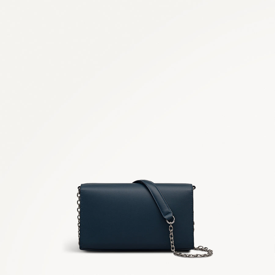 The Rathbone Leather Micro Flapover Cross Body Bag in Teal - 112206