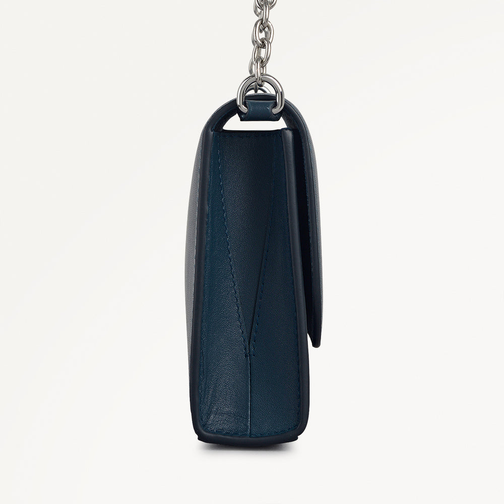 The Rathbone Leather Small Flapover Cross Body Bag in Teal - 112206