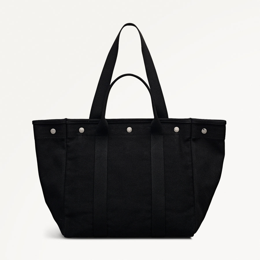 Hadleigh Place Fabric Large Open Top Tote Bag in Black - 112212
