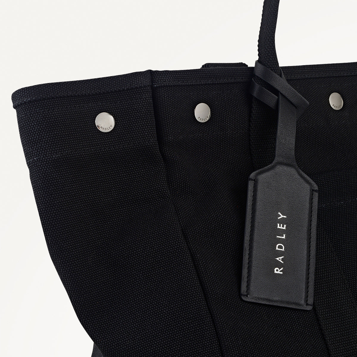 Hadleigh Place Fabric Large Open Top Tote Bag in Black - 112212