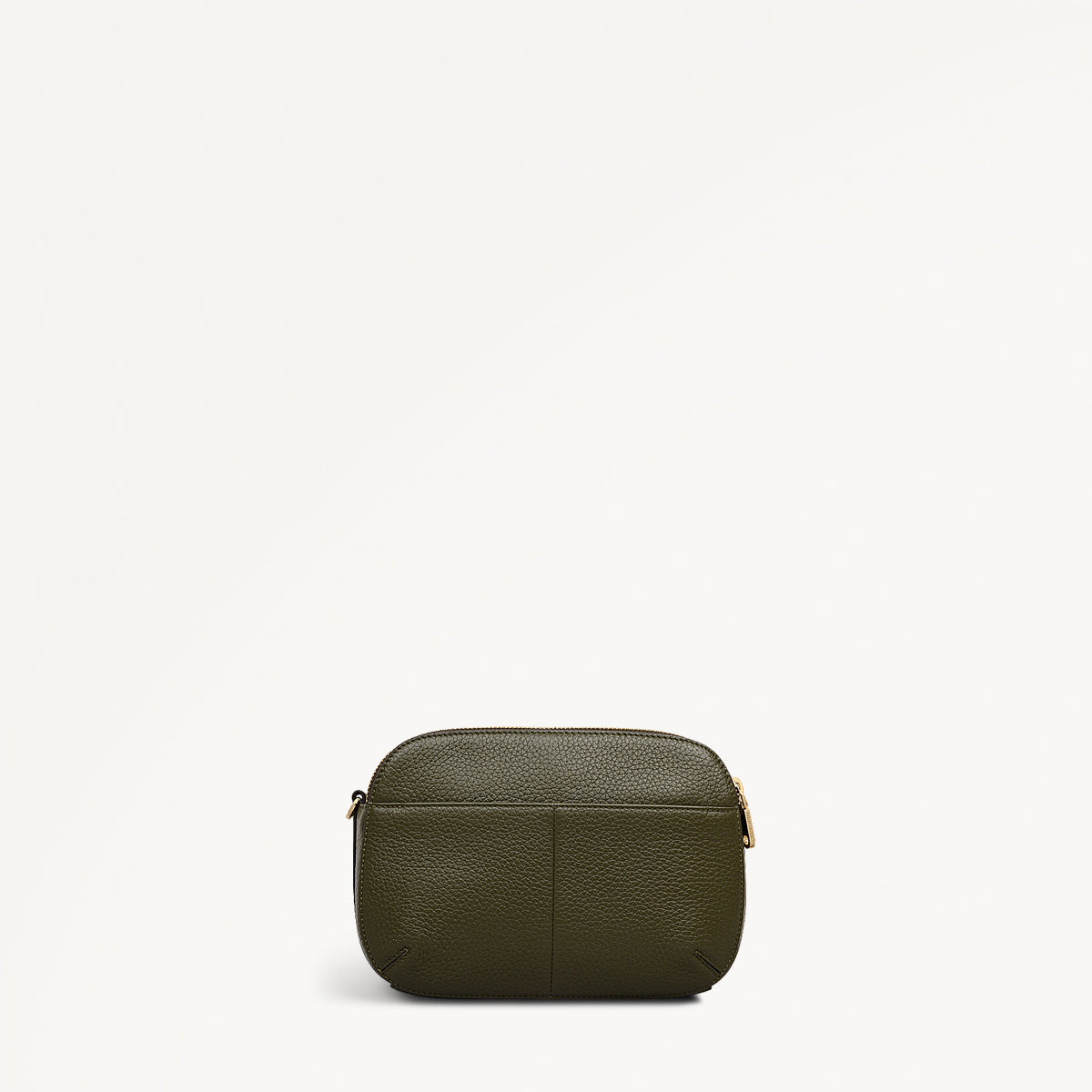 Dukes Place Leather Medium Ziptop Cross Body Bag in Pine Needle - 112228