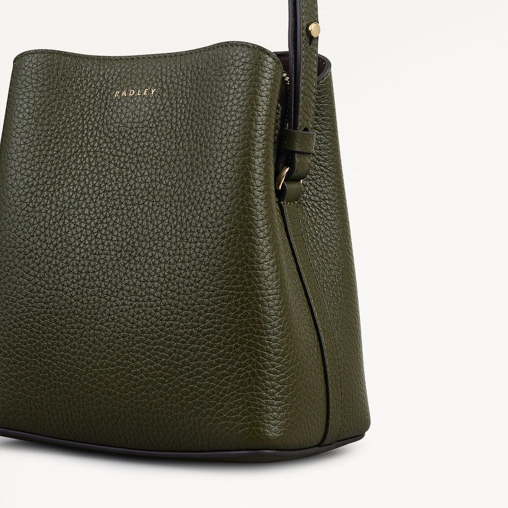 Dukes Place Leather Small Compartment Cross Body Bag in Pine Needle - 112229