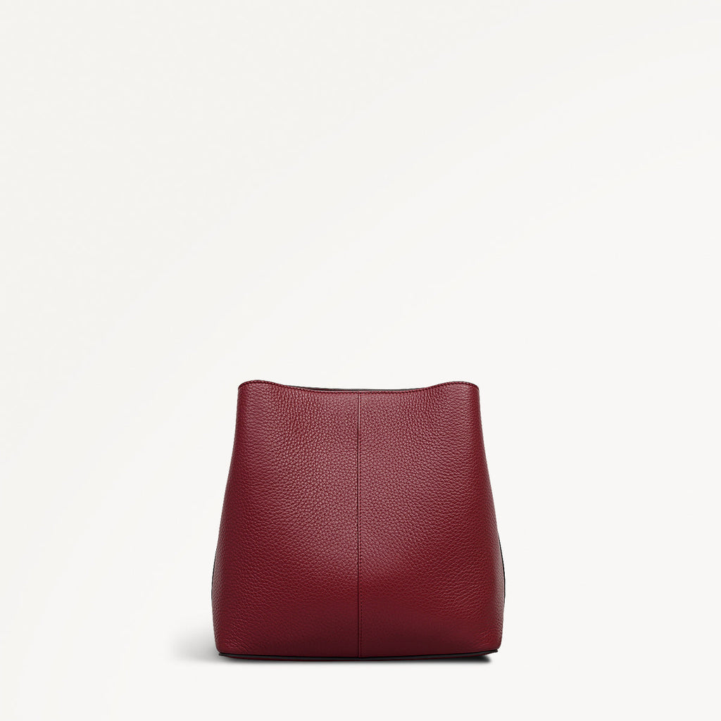 Dukes Place Leather Medium Compartment Cross Body Bag in Carmine - 112234