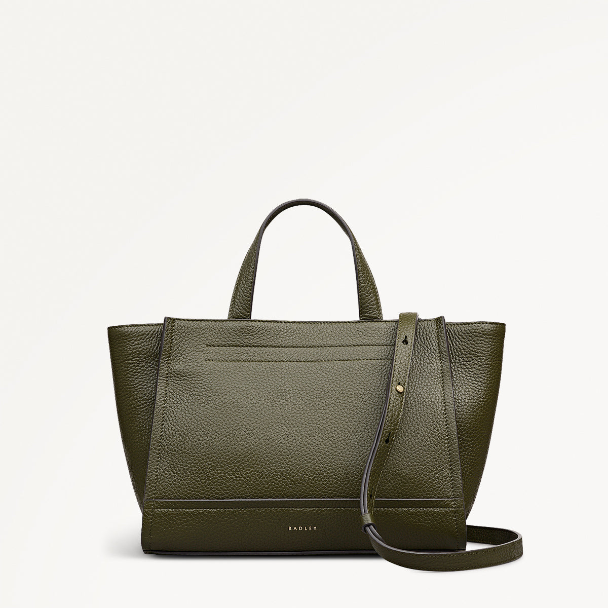 Oak Street Leather Medium Ziptop Grab Bag in Pine Needle - 112243