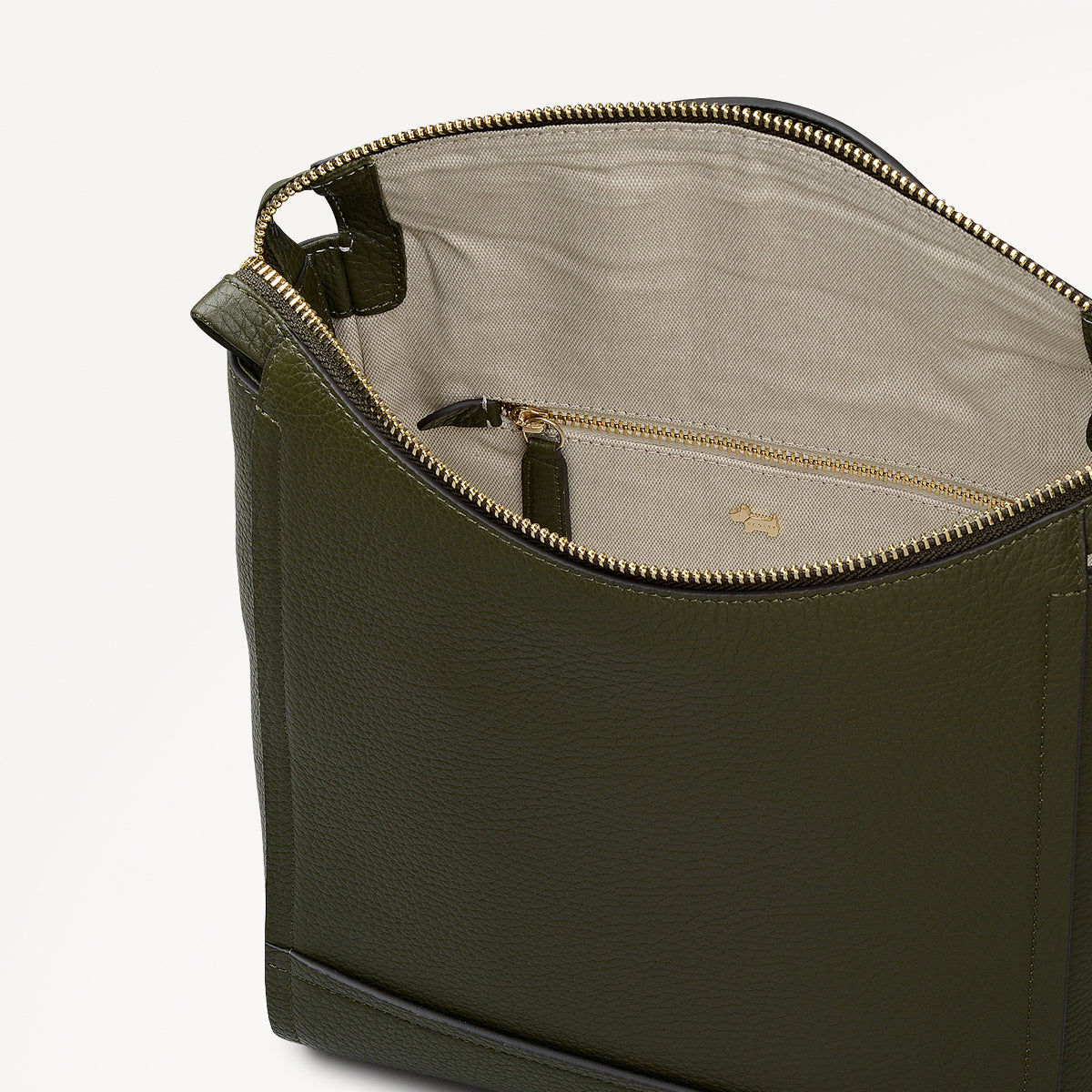 Oak Street Leather Small Ziptop Backpack in Pine Needle - 112245