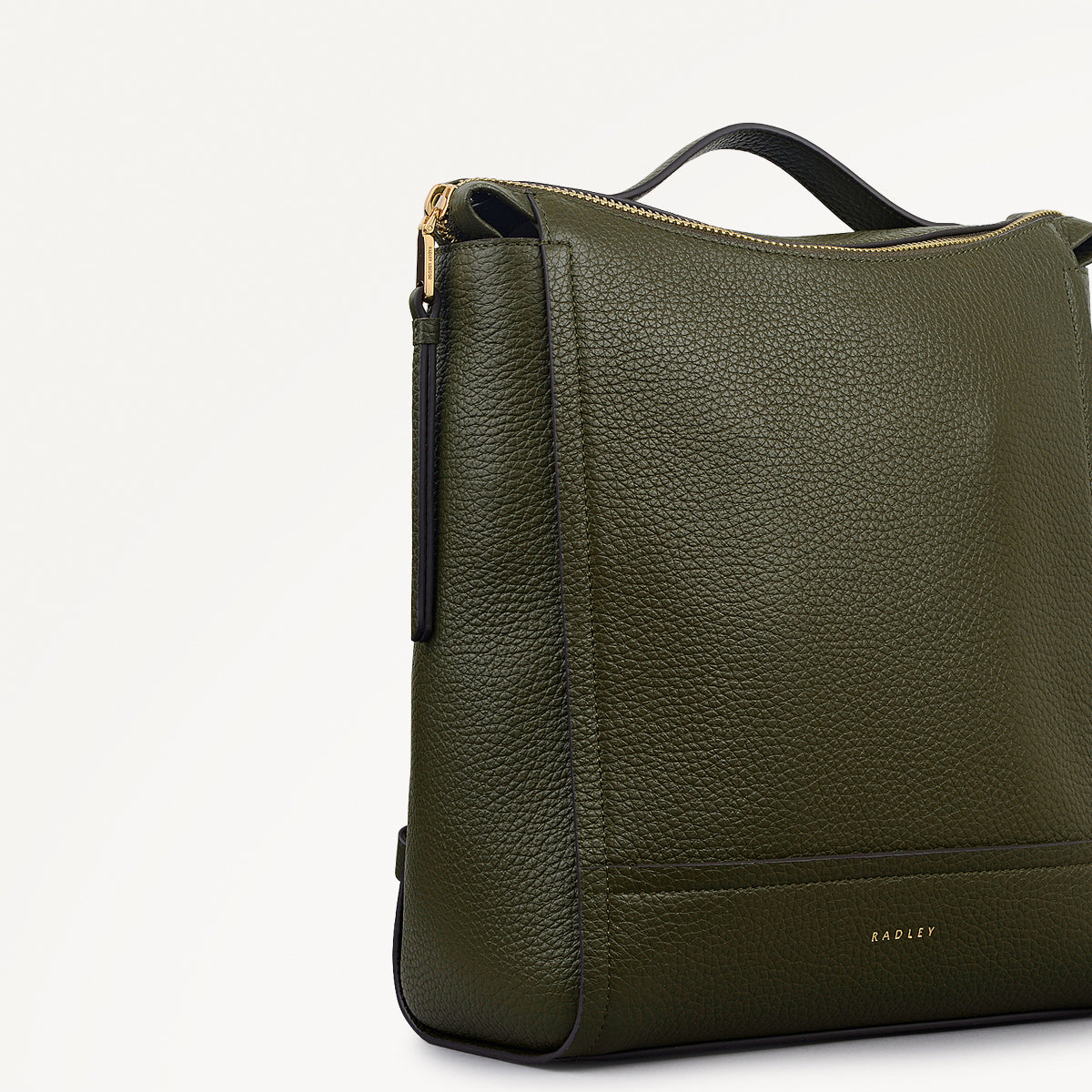 Oak Street Leather Small Ziptop Backpack in Pine Needle - 112245