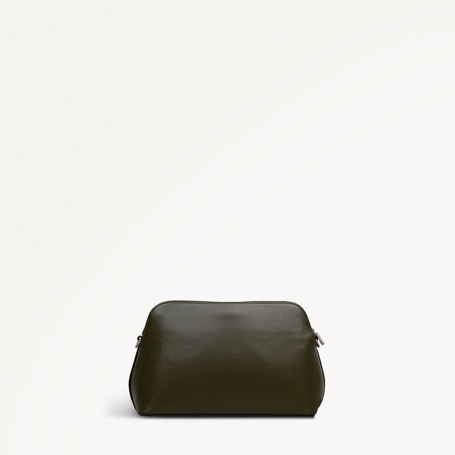 Liverpool Street Leather Medium Ziptop Cross Body Bag in Pine Needle - 112248