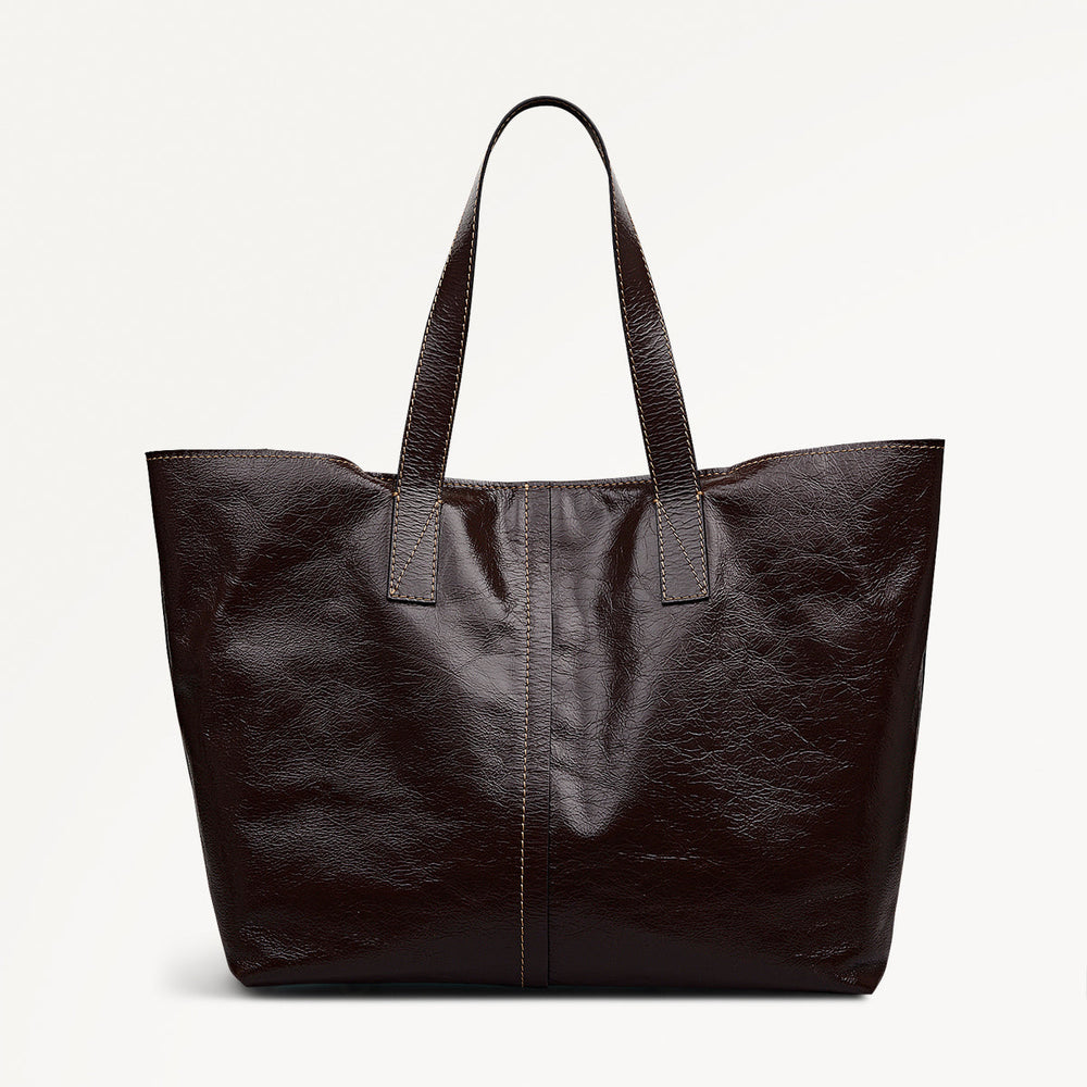 Broadway Market Large Open Top Tote Dark Oak - 112280