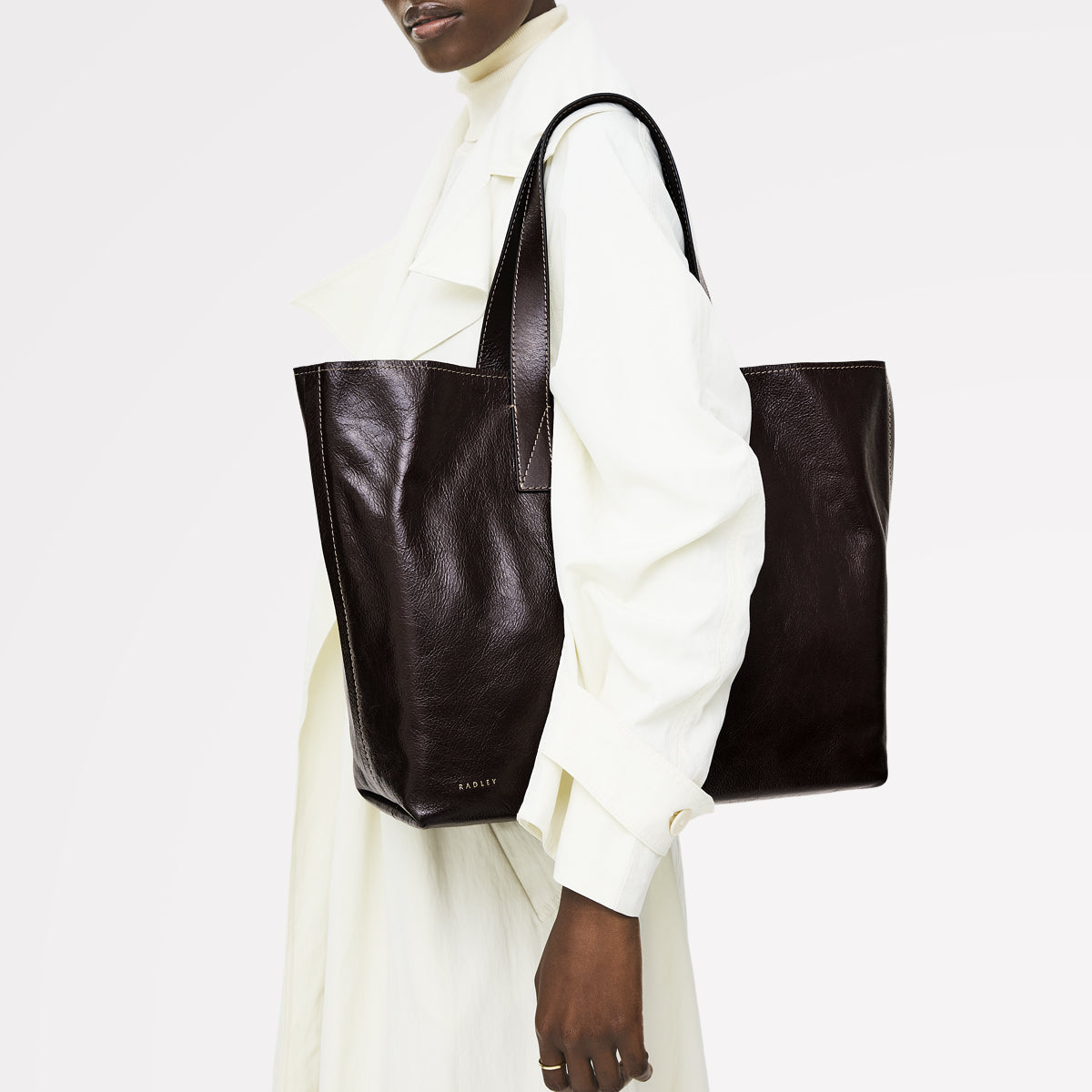 Broadway Market Large Open Top Tote Dark Oak - 112280