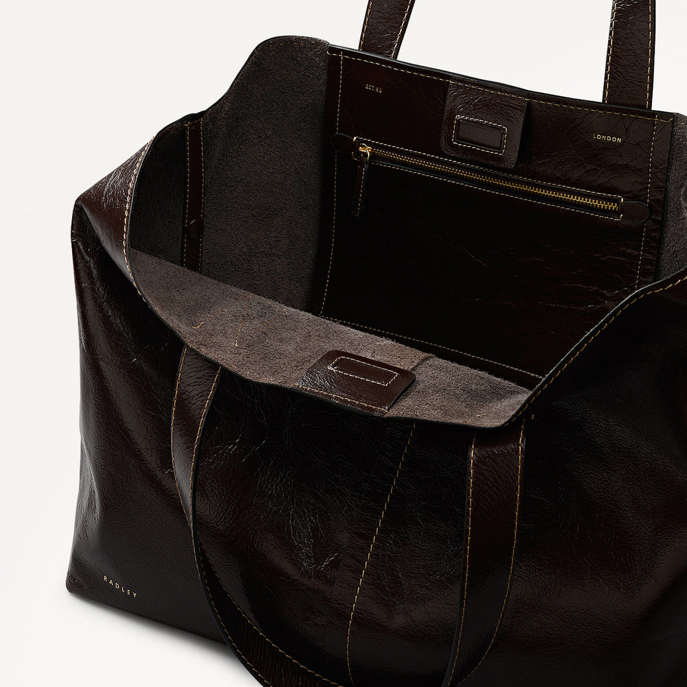 Broadway Market Large Open Top Tote Dark Oak - 112280