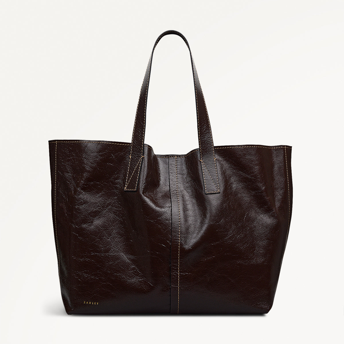 Broadway Market Large Open Top Tote Dark Oak