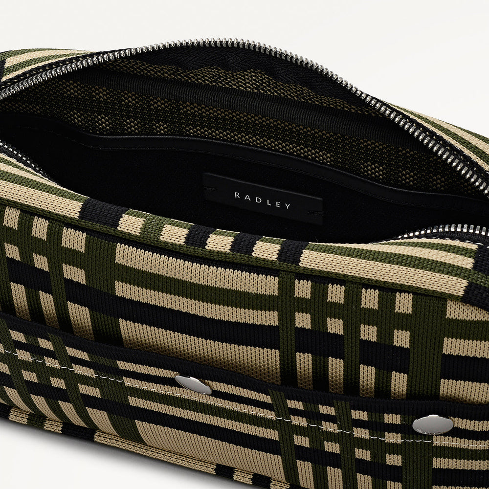 Hadleigh Place Fabric Small Ziptop Cross Body Bag in Porcini - 112295