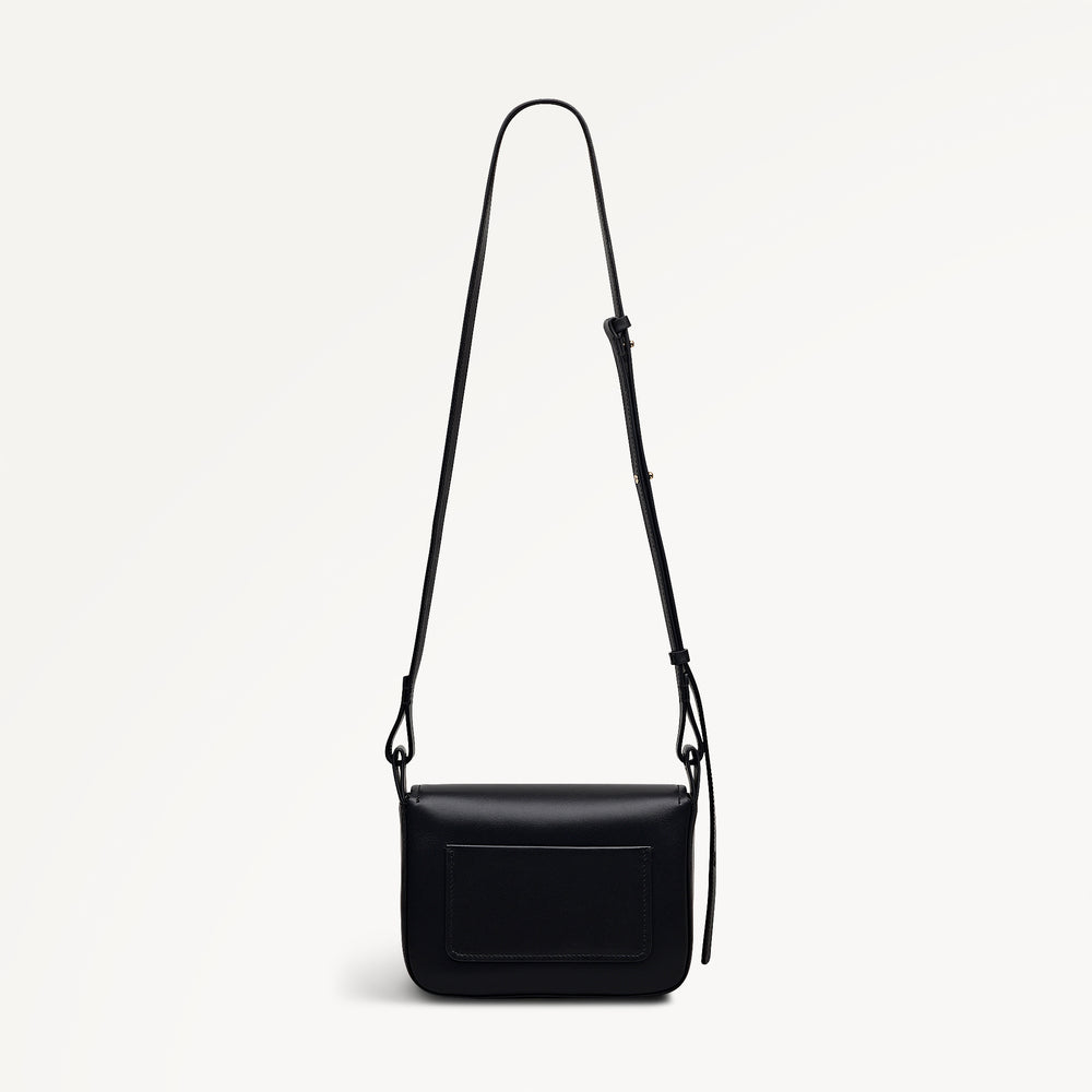 Westwell Lane Leather Small Flapover Cross Body Bag in Black - 112300
