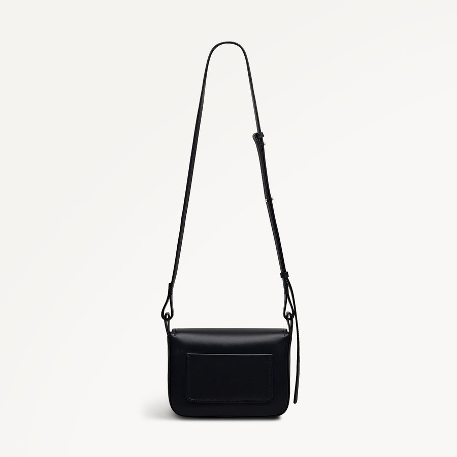 Westwell Lane Leather Small Flapover Cross Body Bag in Black - 112300