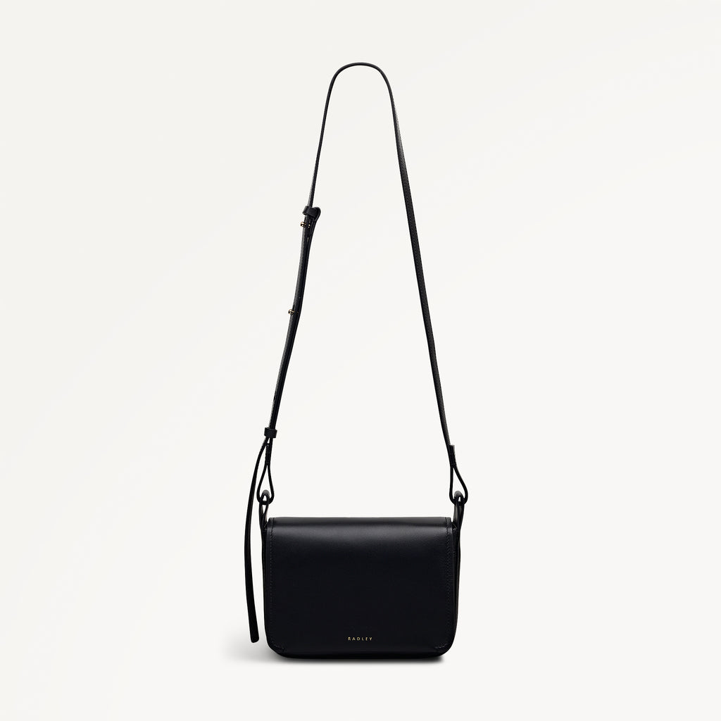 Westwell Lane Leather Small Flapover Cross Body Bag in Black - 112300