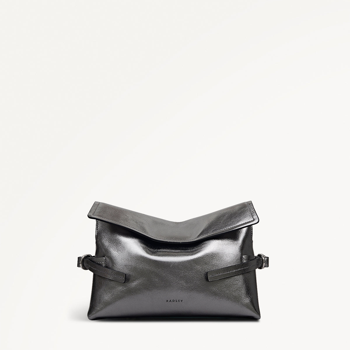 Fleet Street - Metallic Medium Flapover Clutch Bag - RHE28804